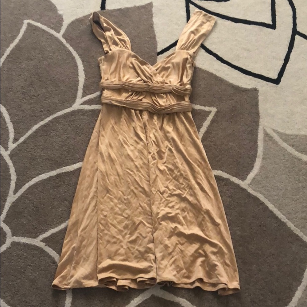 New Issa London Gold Silk Jersey Dress 6